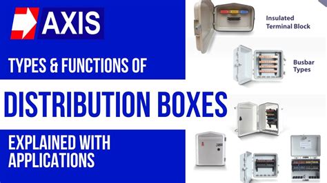 distribution box function|types of distribution board.